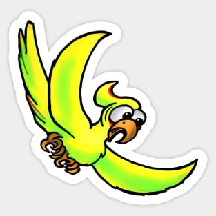 Colorful Cartoon Bird 4 Sticker